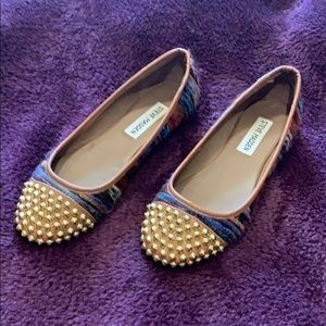 Steve Madden Wool Pendleton Kimmie Studded Flat